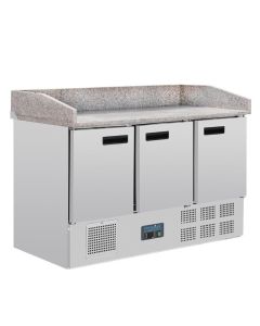 Polar G-serie pizza werkbank met granieten werkblad 368L