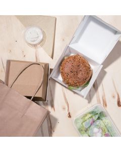 Fiesta Compostable composteerbare hamburgerdoosjes kraft klein (200 stuks)