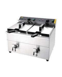 Buffalo dubbele inductiefriteuse 2x 3000W