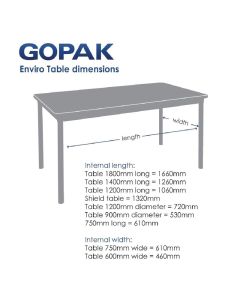 Gopak Enviro rechthoekige indoor eettafel berkeneffect 1800mm