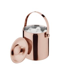 Olympia Barware dubbelwandige ijsemmer met deksel koperkleur 1L