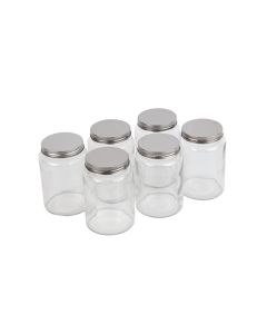 Vogue glazen pot met schroefdeksel 550ml (6 stuks)