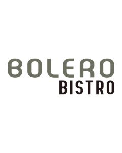 Bolero Bistro bartafel met houten blad zwart