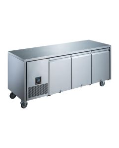 Polar U-serie driedeurs koelwerkbank 420L