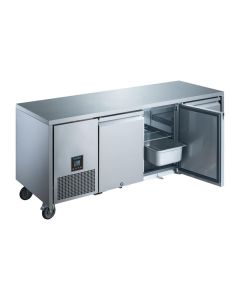 Polar U-serie driedeurs koelwerkbank 420L