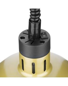 Buffalo brede uitschuifbare hittelamp goudkleur