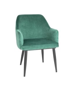 Bolero Lia Velvet stoelen donkergroen (2 stuks)