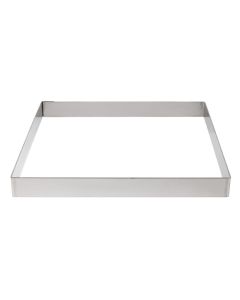 De Buyer vierkante vorm RVS 20x2cm