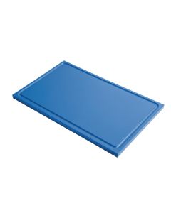 Gastro M GN1/1 HDPE snijplank met sapgeul blauw