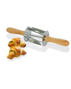 Gobel RVS Mini Croissantensnijder Met Houten Handvat 345x75x75mm